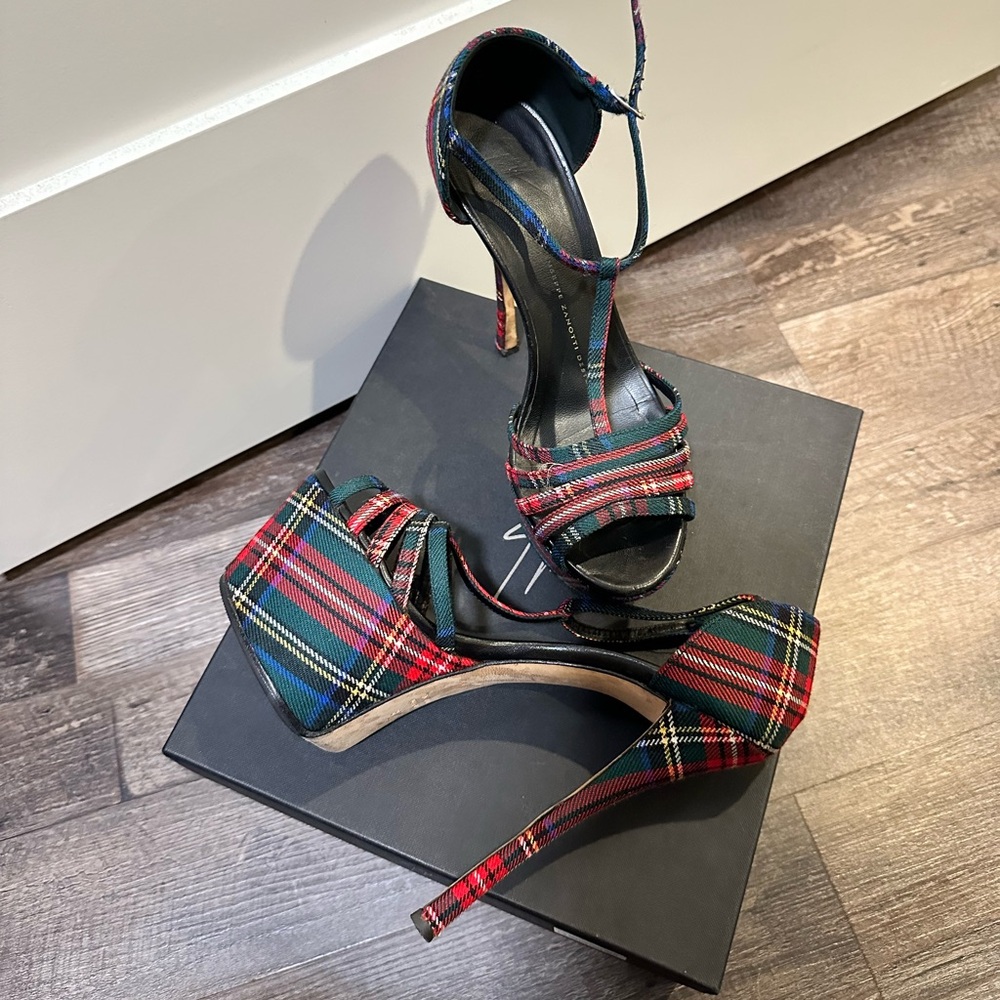 Giuseppe Zanotti Sasha Plaid Heels!